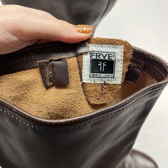 Frye Tall Veronica Boots Leather Engineer Size 9 - Picture 9 of 11